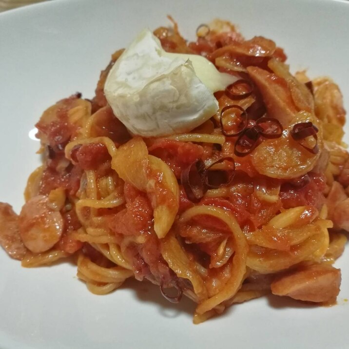 トマトとニンニクのパスタ(糖質オフ)